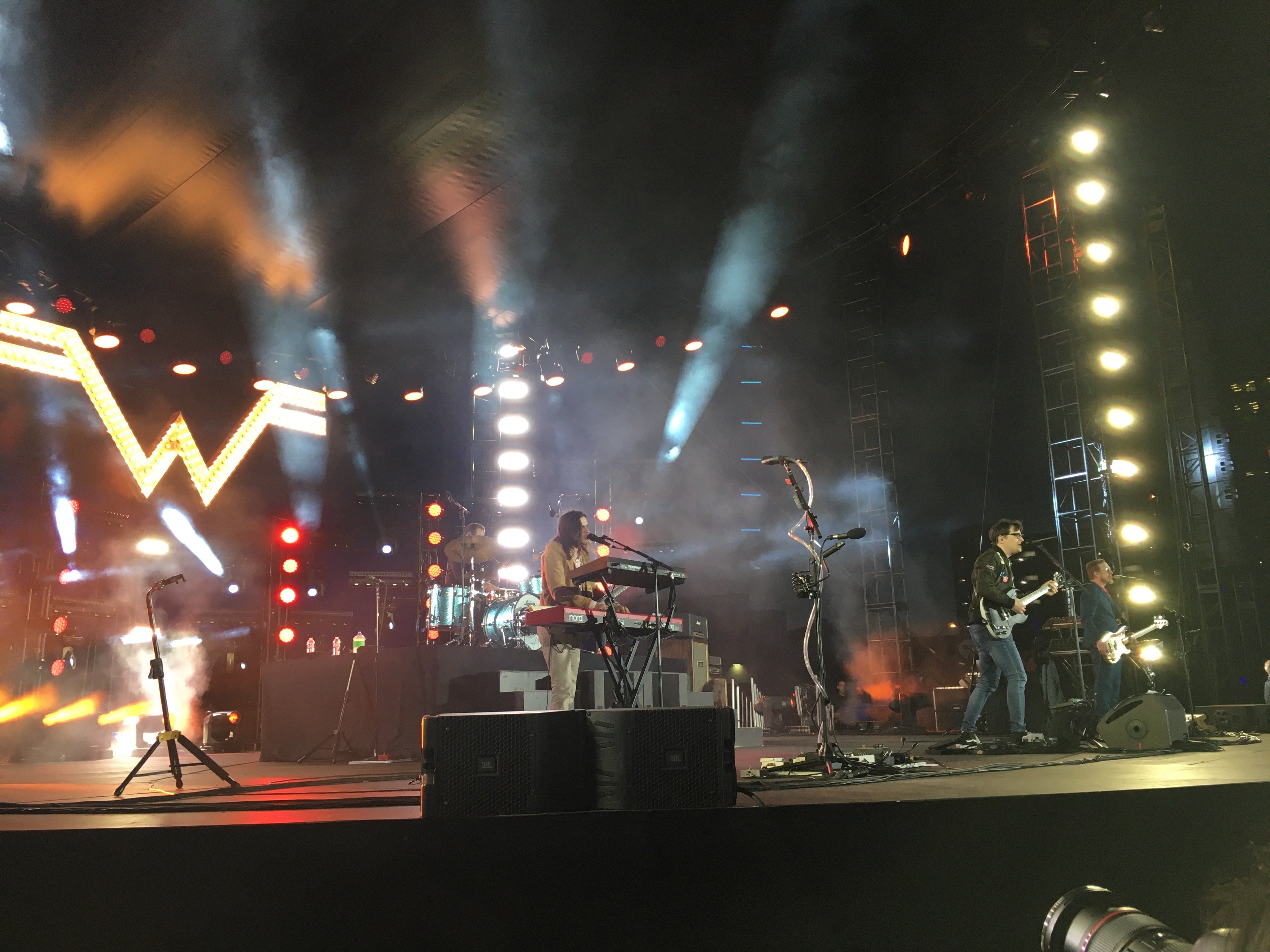 Weezer playing at the Bash